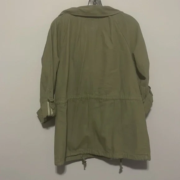 Matty M Army Green Utility anorak style Jacket with optional folded sleeves - Picture 7 of 13